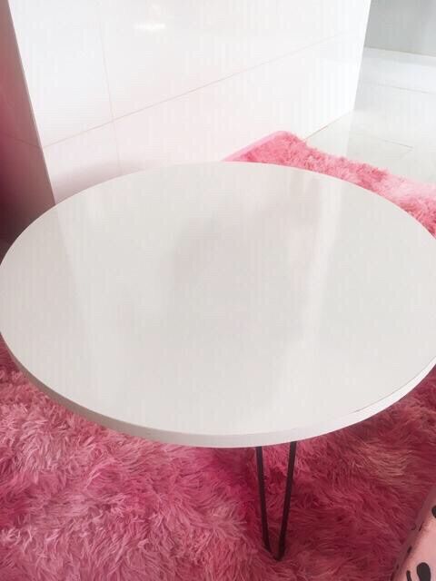 [HCM]Bàn tròn xếp vân gỗ MDF đường kính 60cm