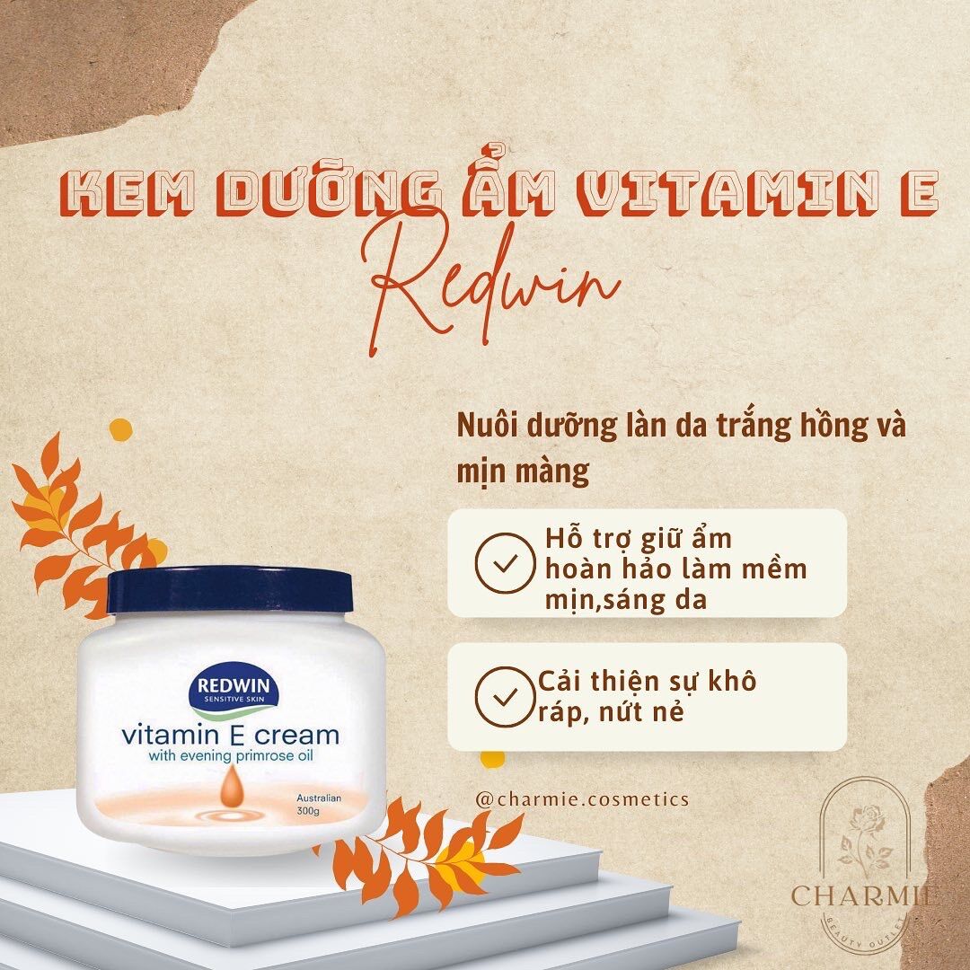 Kem dưỡng ẩm Vitamin E Redwin