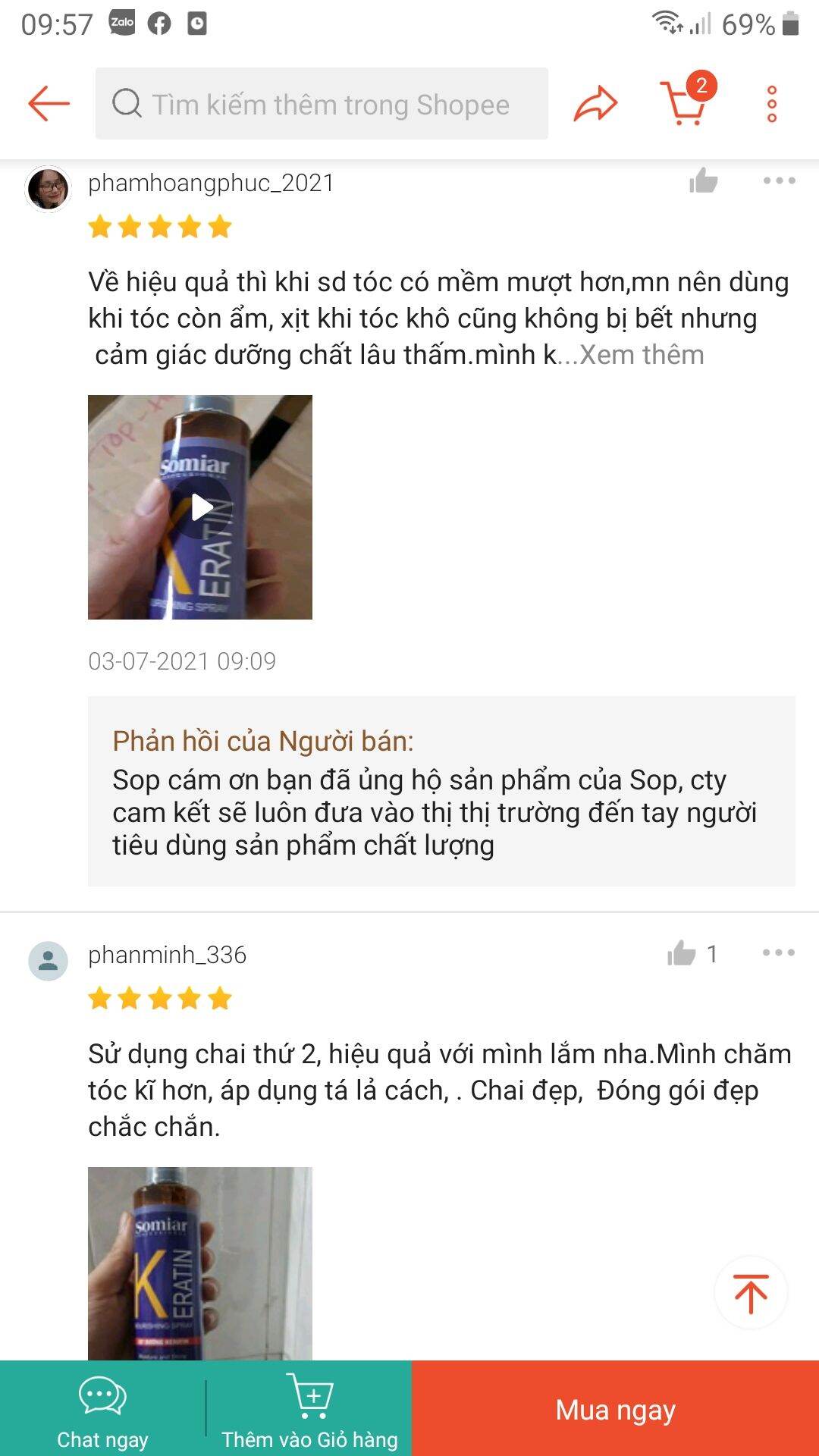 NƯỚC XỊT DƯỠNG TÓC SOMIAR KERATIN 220ML