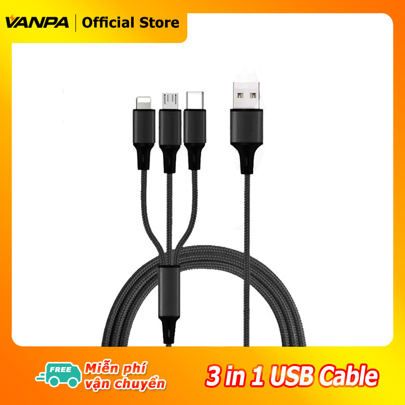 Vanpa cáp sạc 3 trong 1 usb