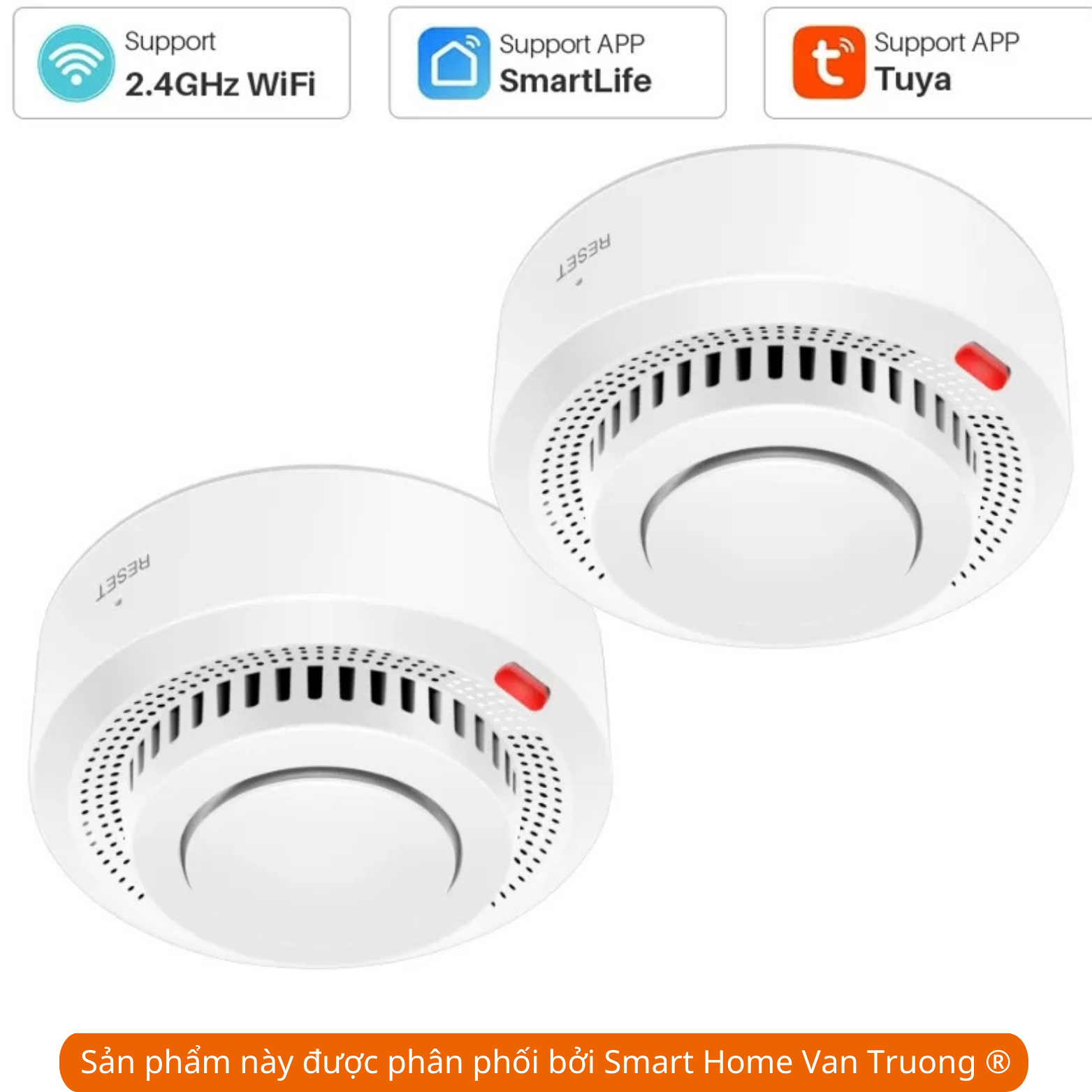 Thiết Bị Báo Khói Wifi Thông Minh Không Dây Gia Đình SmartLife Thông Minh Thiết Bị Phát Hiện Khói Có Độ Nhạy Cao