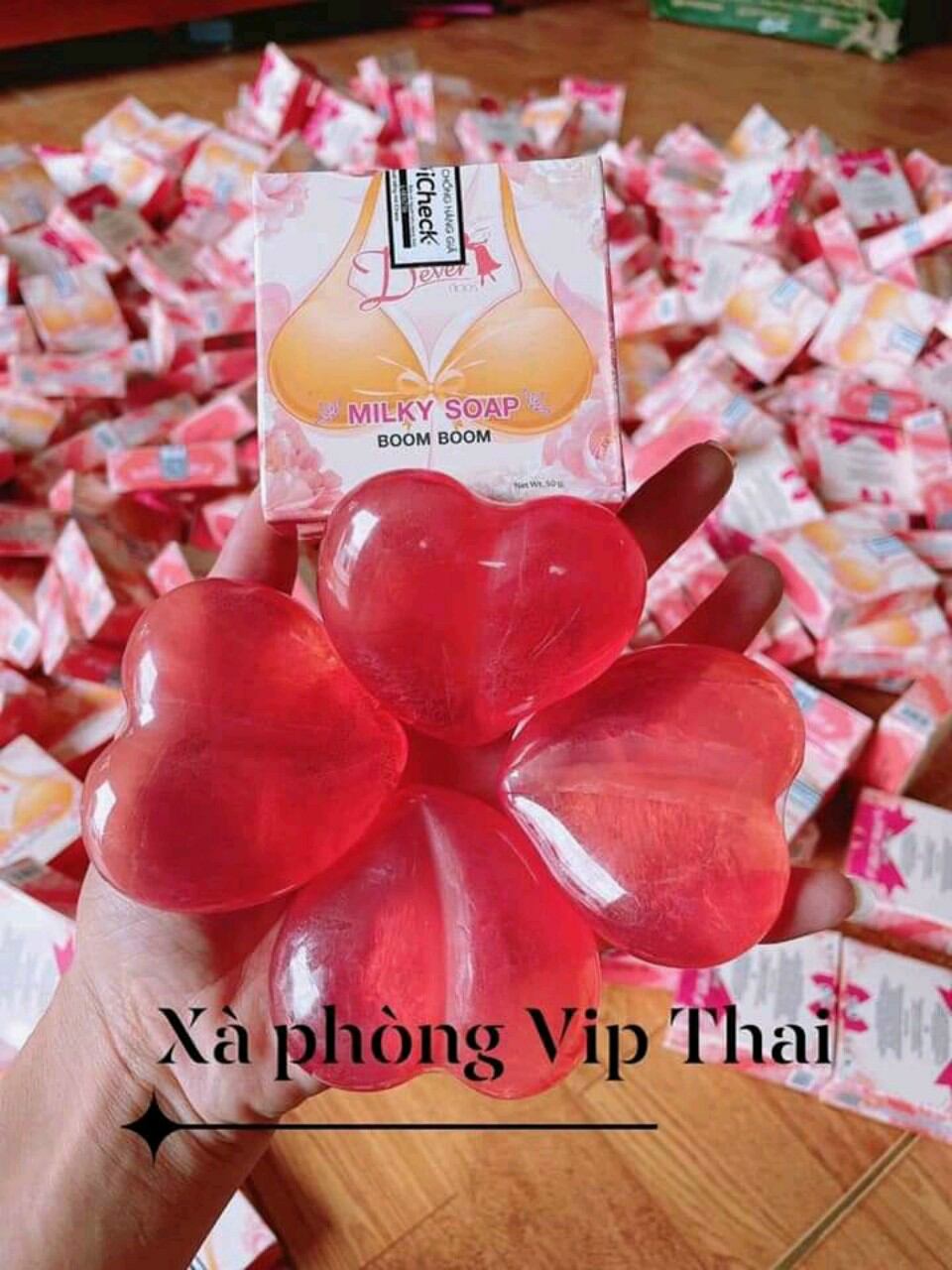 Xà Phòng Milky soap Thái Lan tăng vòng 1 kèm túi lưới thước dây