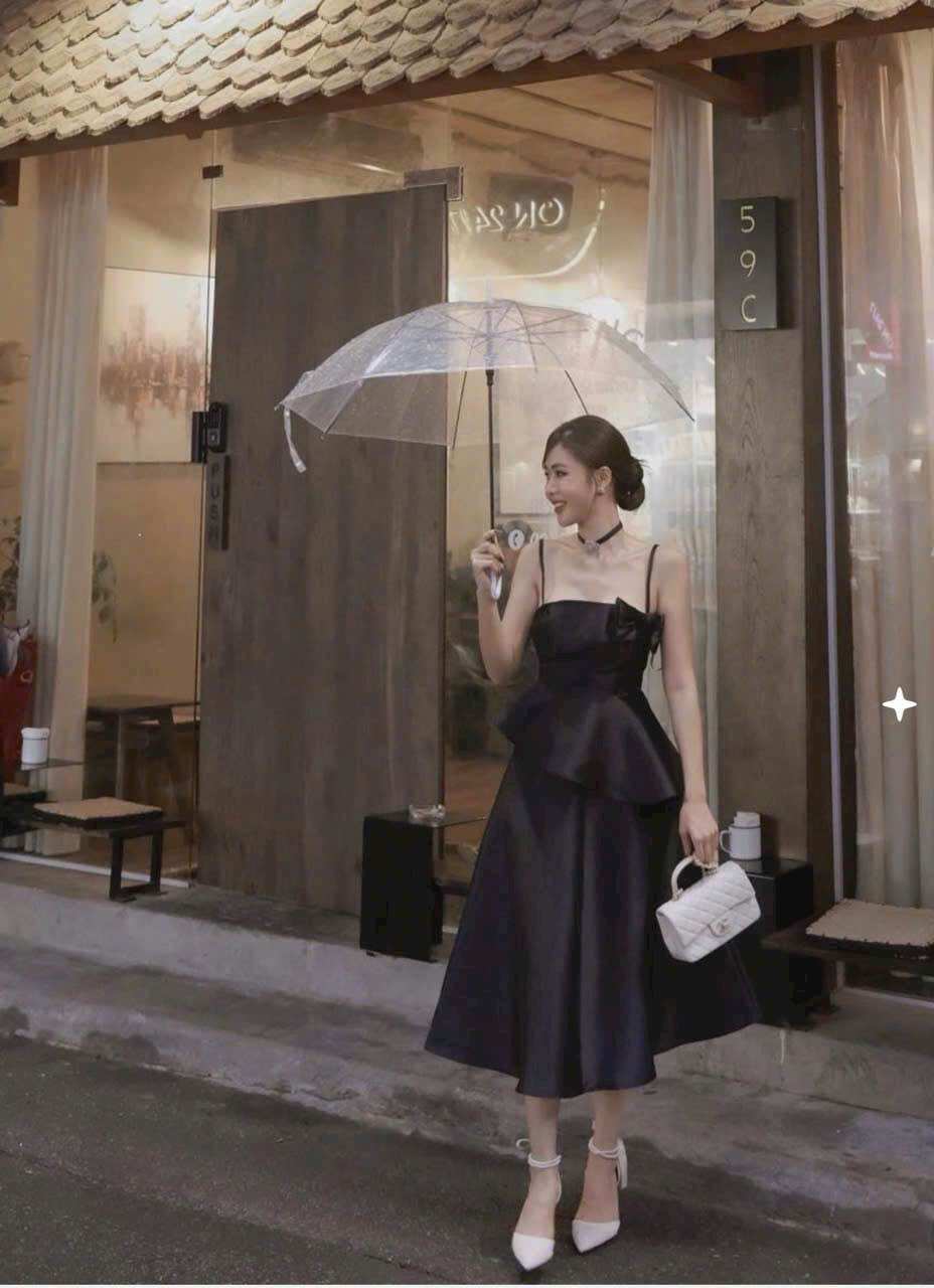 (SHOP TÁO ĐỎ BIGSIZE 50KG ĐẾN 90KG) set áo dây peplum phối váy midi