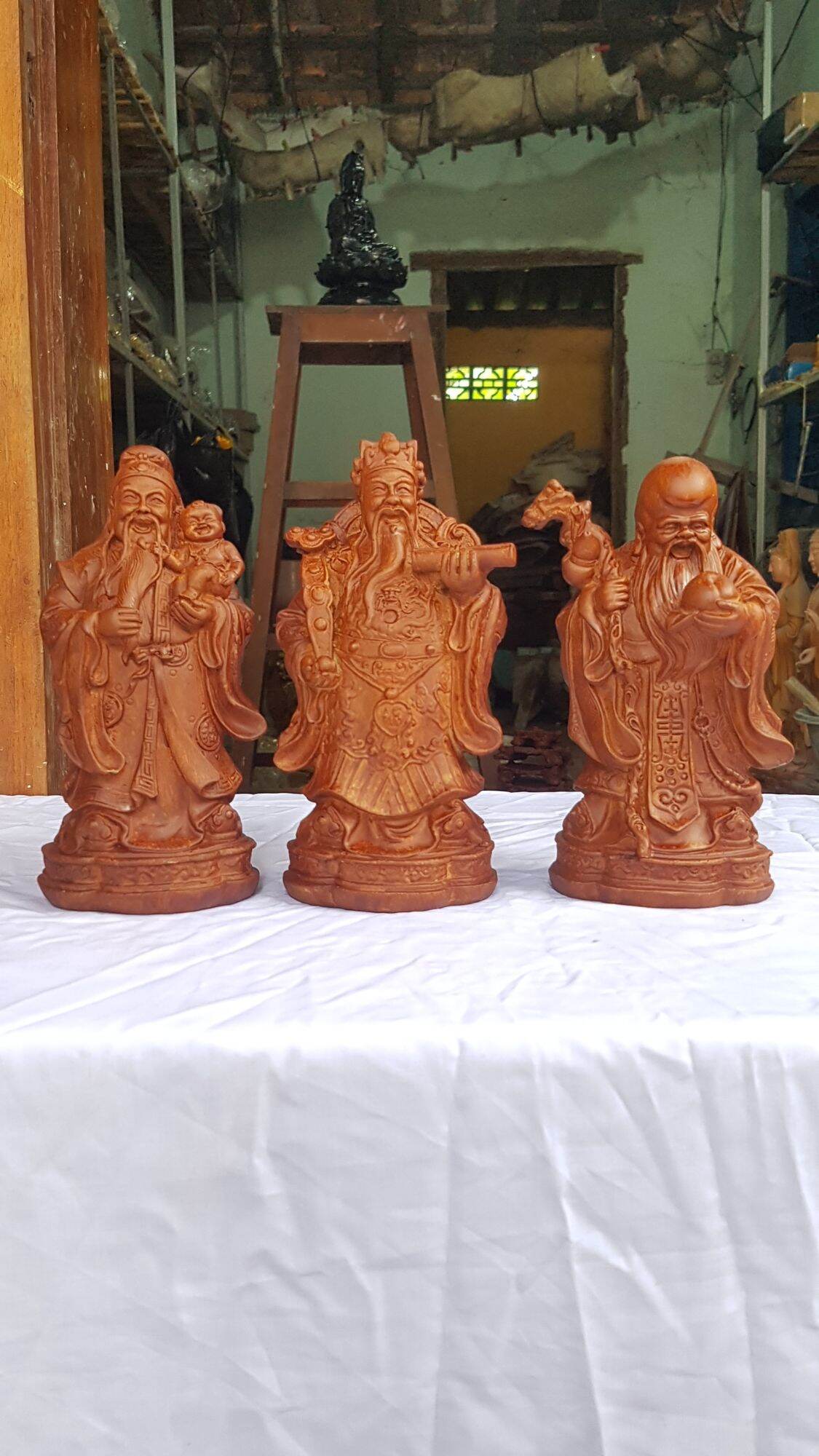 Tượng phước lộc thọ . bộ tam đa phước lộc thọ,: cao 20cm.