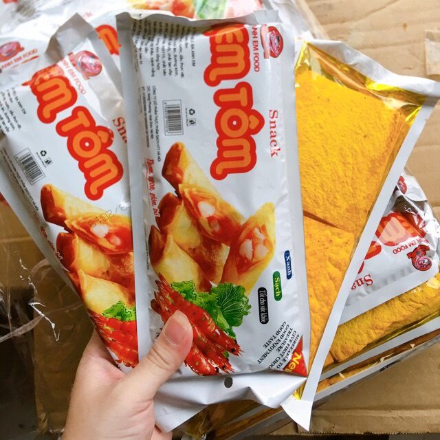 10 gói snack nem tôm tuổi thơ siêu ngon