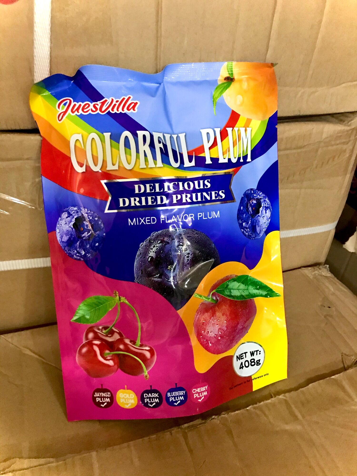 Ô mai mix trái cây guesvilla plum 408gr