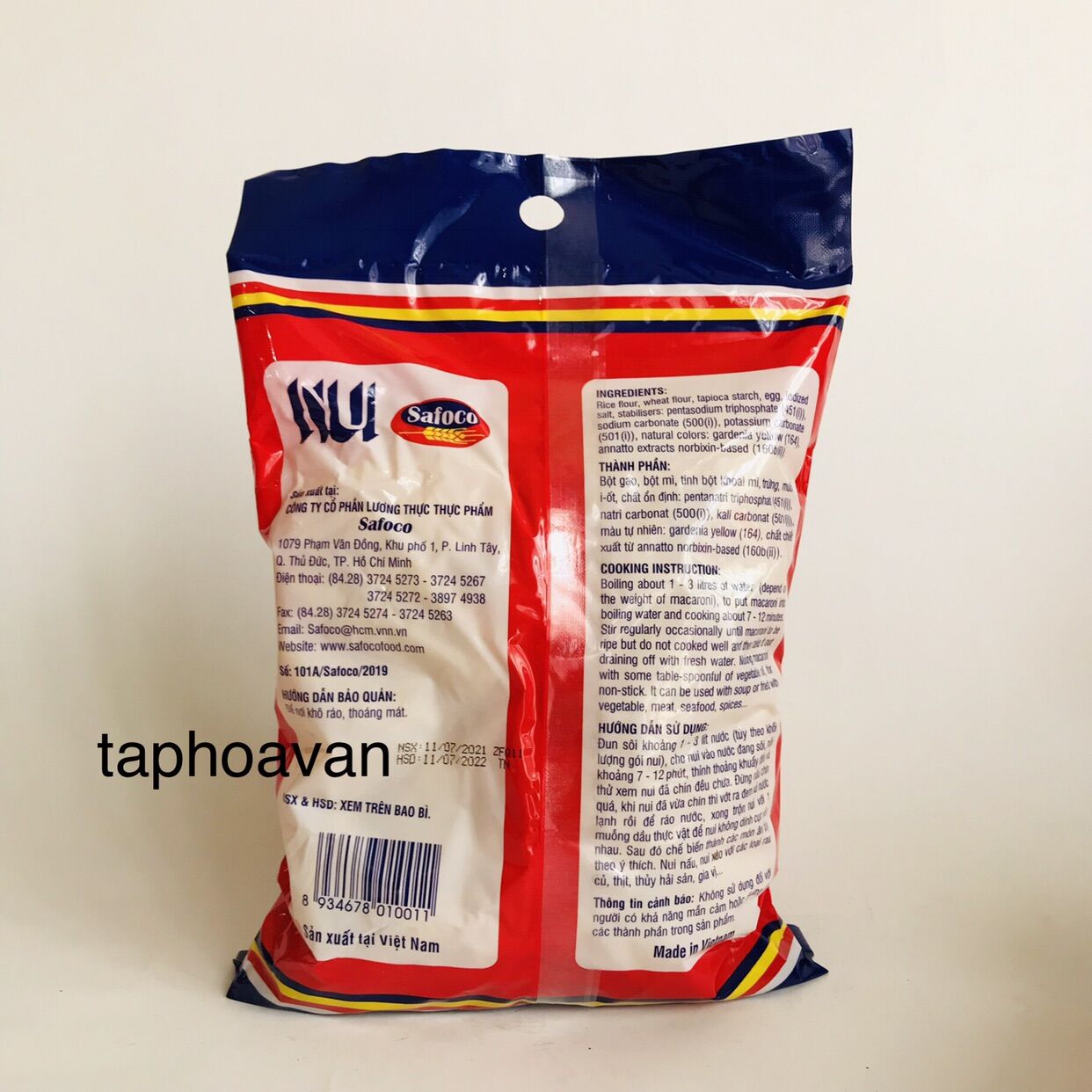 Nui ống Safoco 400gram