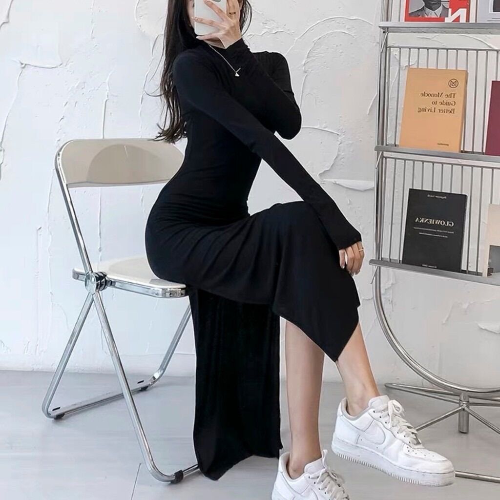 Đầm body thun xẻ 2 bên sang chảnh DX