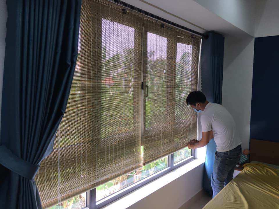 Xưởng sản xuất mành cọ che nắng mưa , trang trí, đóng trần 1,5x2m