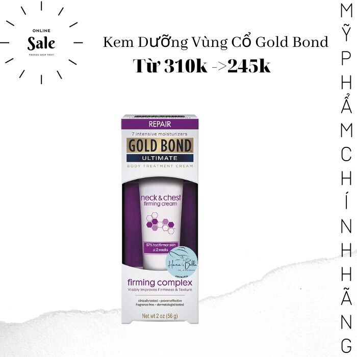 Kem dưỡng da vùng cổ và ngực gold bond