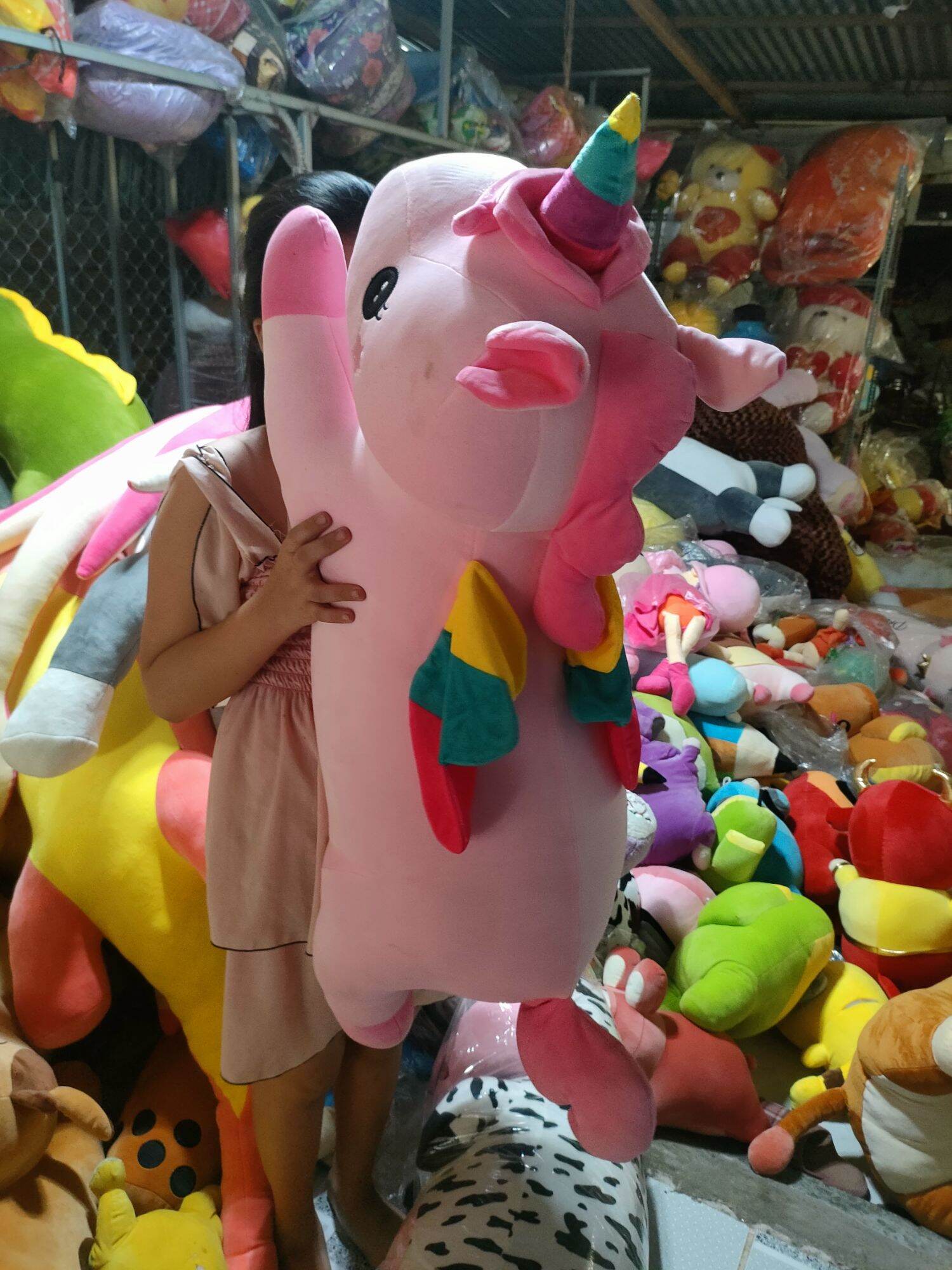 Gấu bông ngựa pony kì lân dài 1m