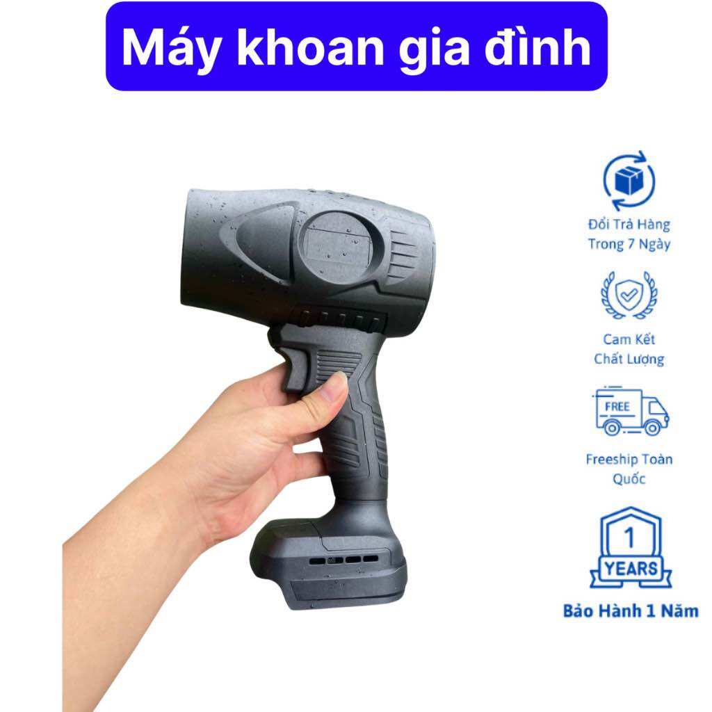 Thân Máy thổi bụi phản lực Màu Đen Thổi lá Rửa xe Sấy tóc Quạt phản lực mini siêu mạnh pin makita phổ thông