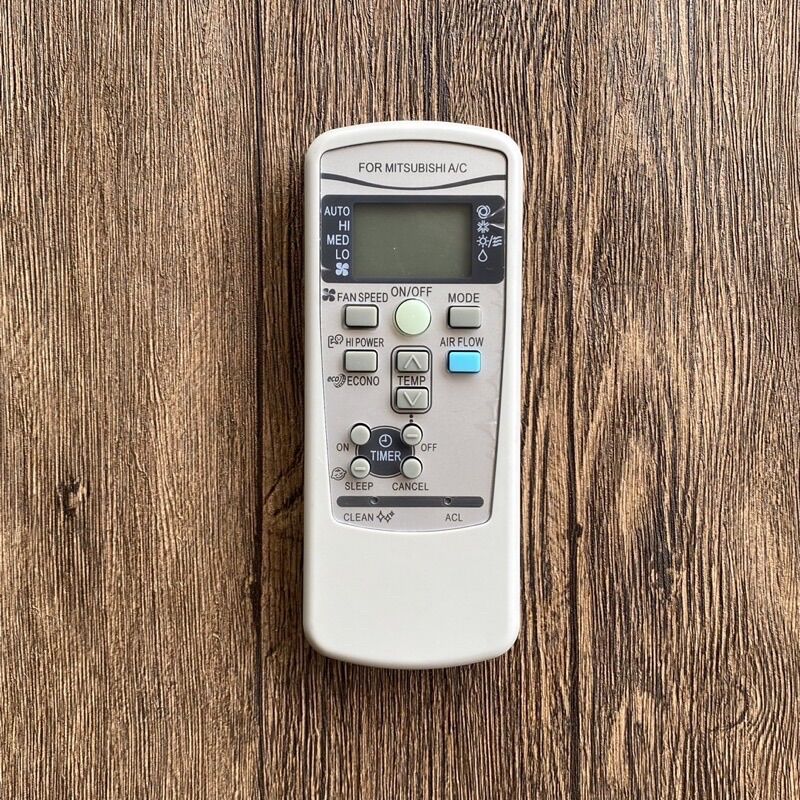 REMOTE máy lạnh MITSUBISHI thường xám ( tặng pin )