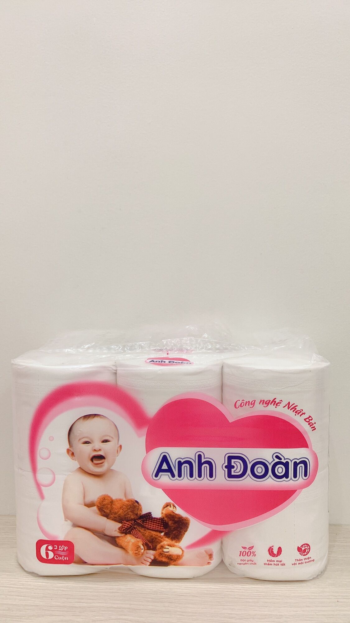 Giấy vệ sinh cao cấp Anh Đoàn 6 cuộn