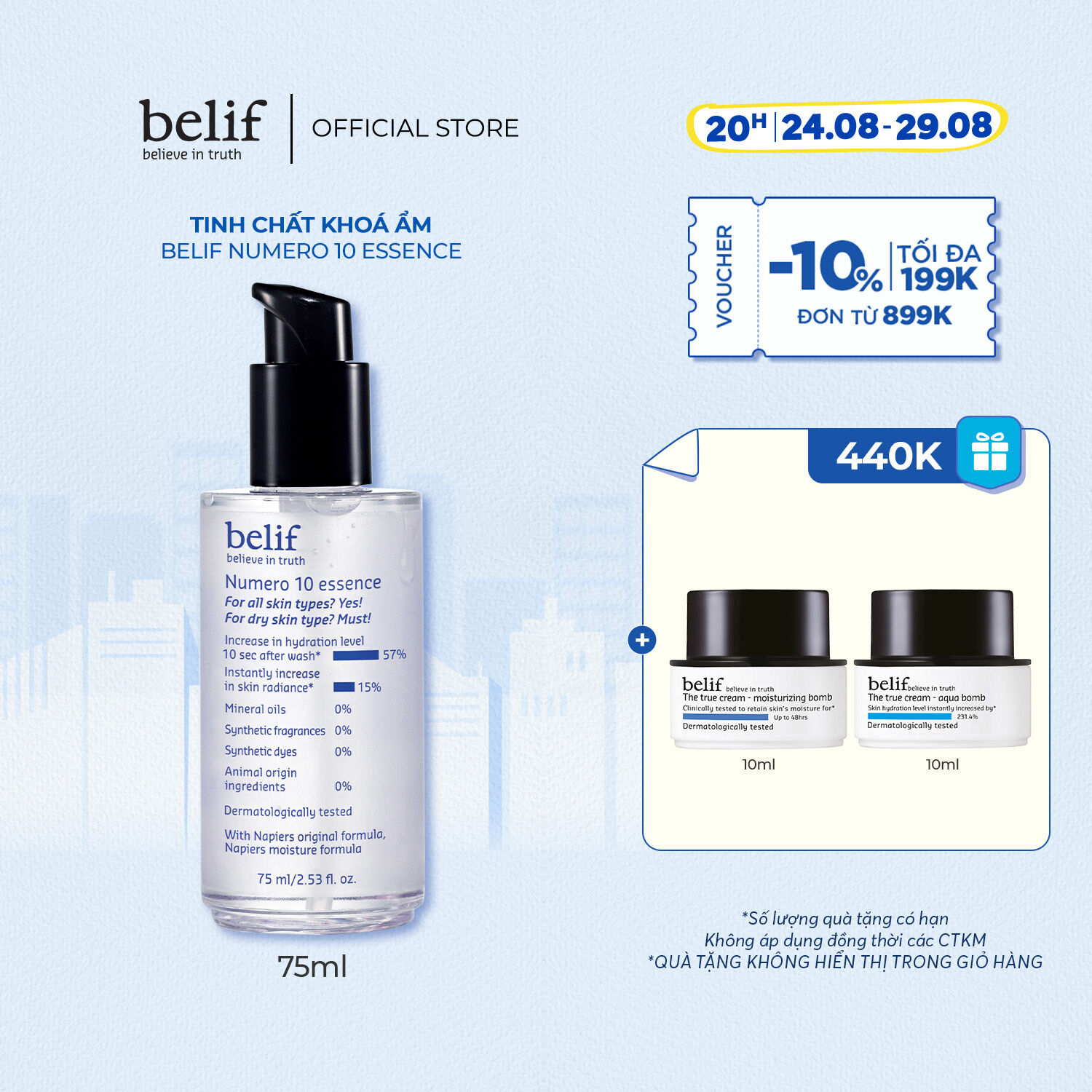 Tinh chất khoá ẩm Belif Numero 10 Essence 75ml