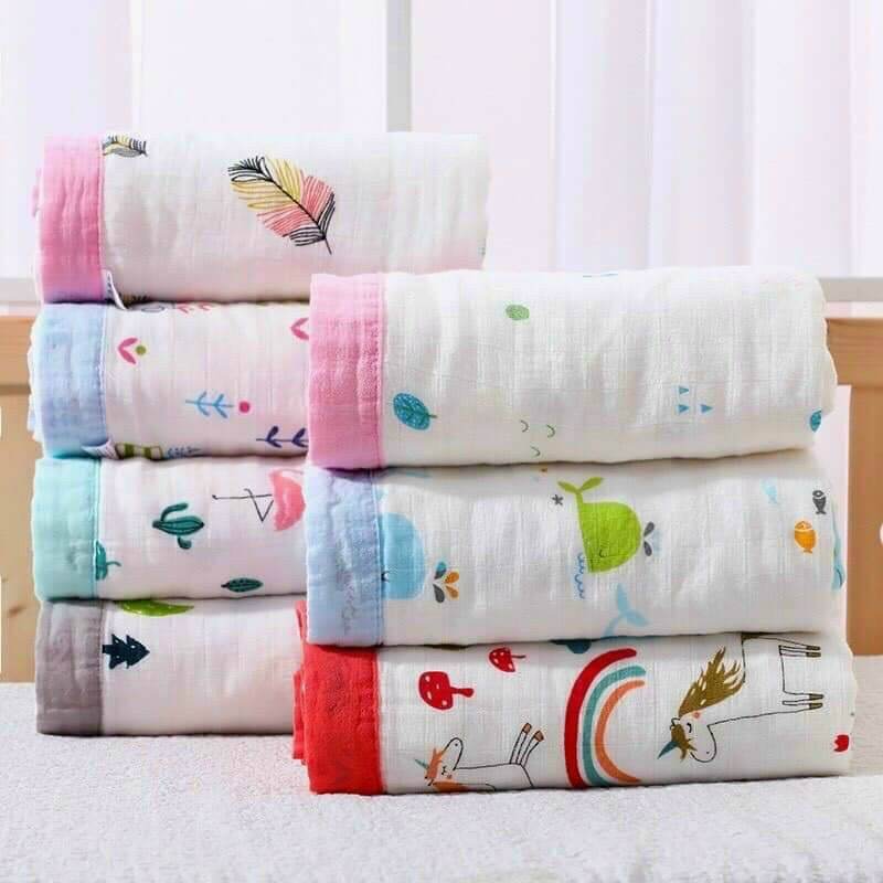 Khăn tắm xô đa năng 6 lớp viền