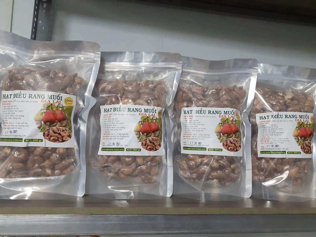 Hạt điều RANG MUỐI hạt nguyên hàng cồ còn vỏ lụa