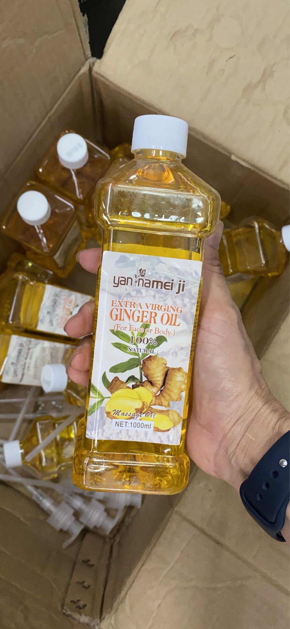 Tinh dầu masage tinh chất gừng chai 1 lít