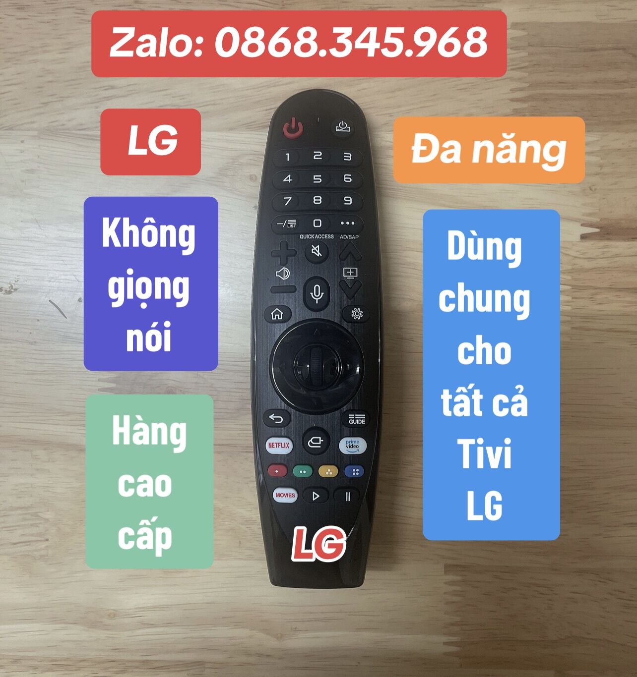Điều khiển Tivi LG không giọng nói không chuột