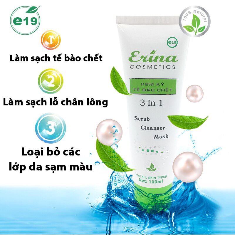 Tẩy tế bào chết da mặt erina