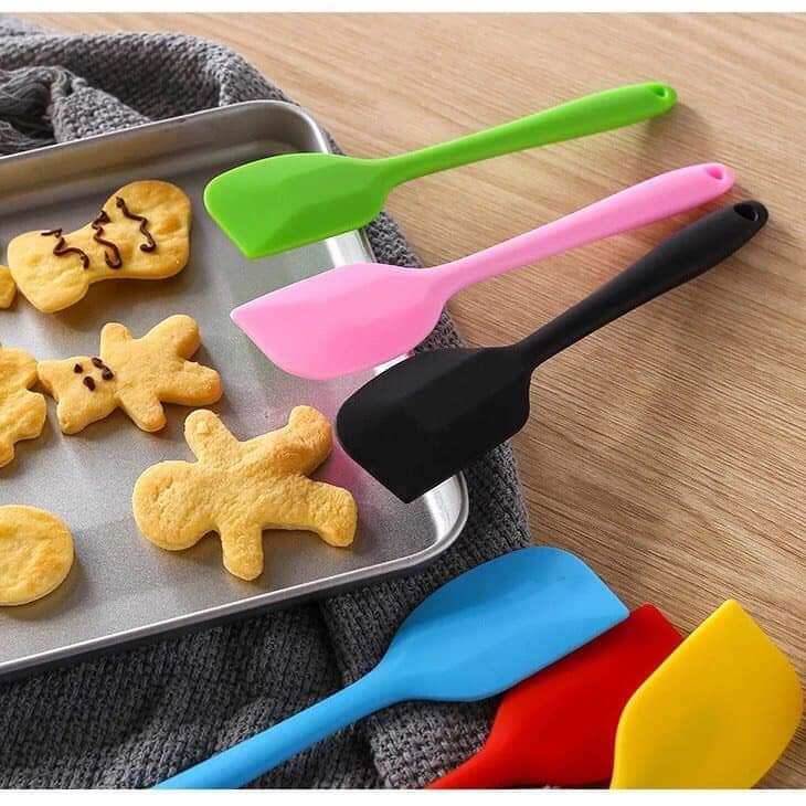 Spatula - Phới dẹt trộn bột, vét bột, nấu ăn...Silicon đúc liền
