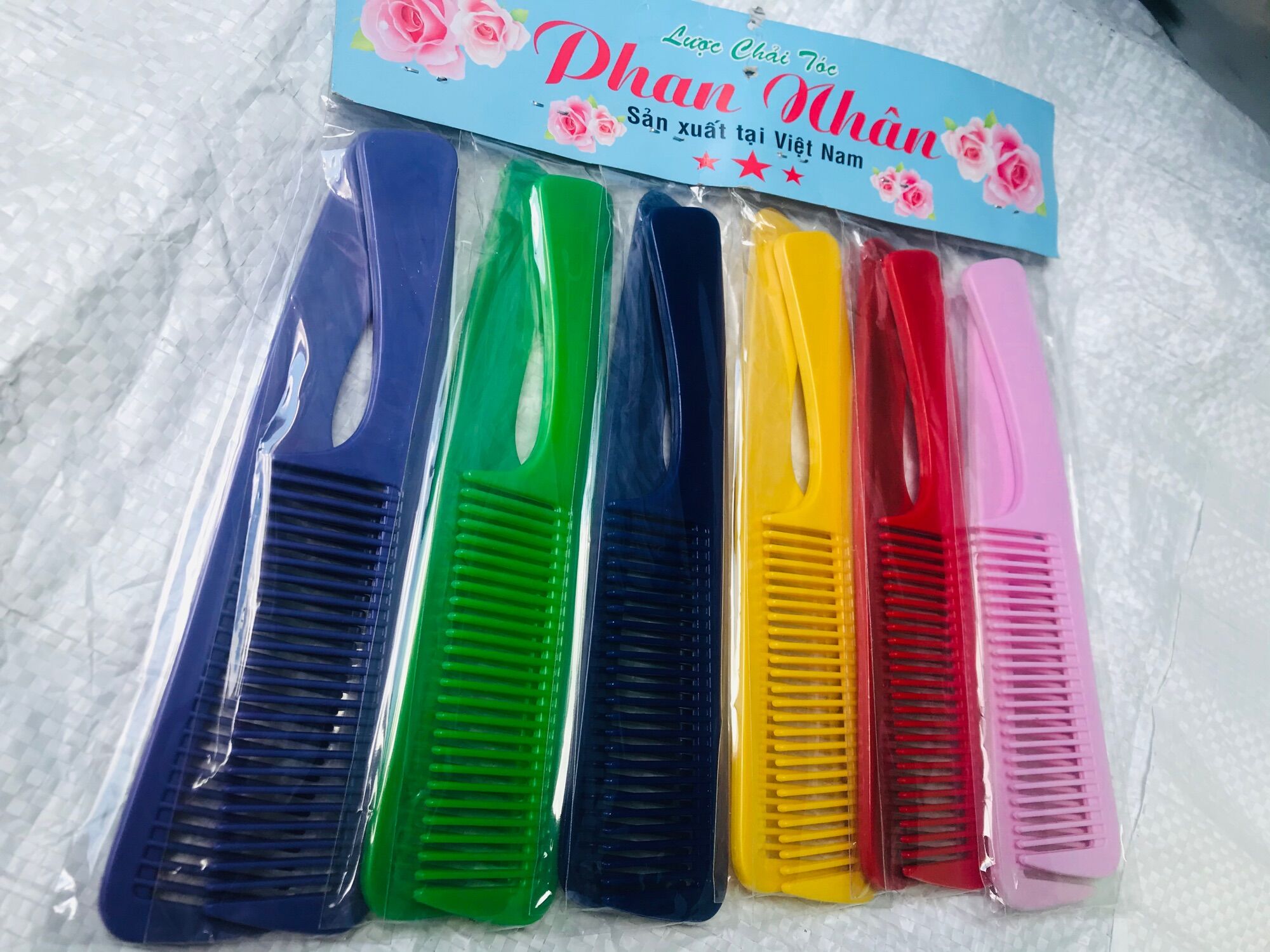 🤡 Lố 12 Lược Phan Nhân CÁN Cong, Lớn (Dài 20cm, hình thật)