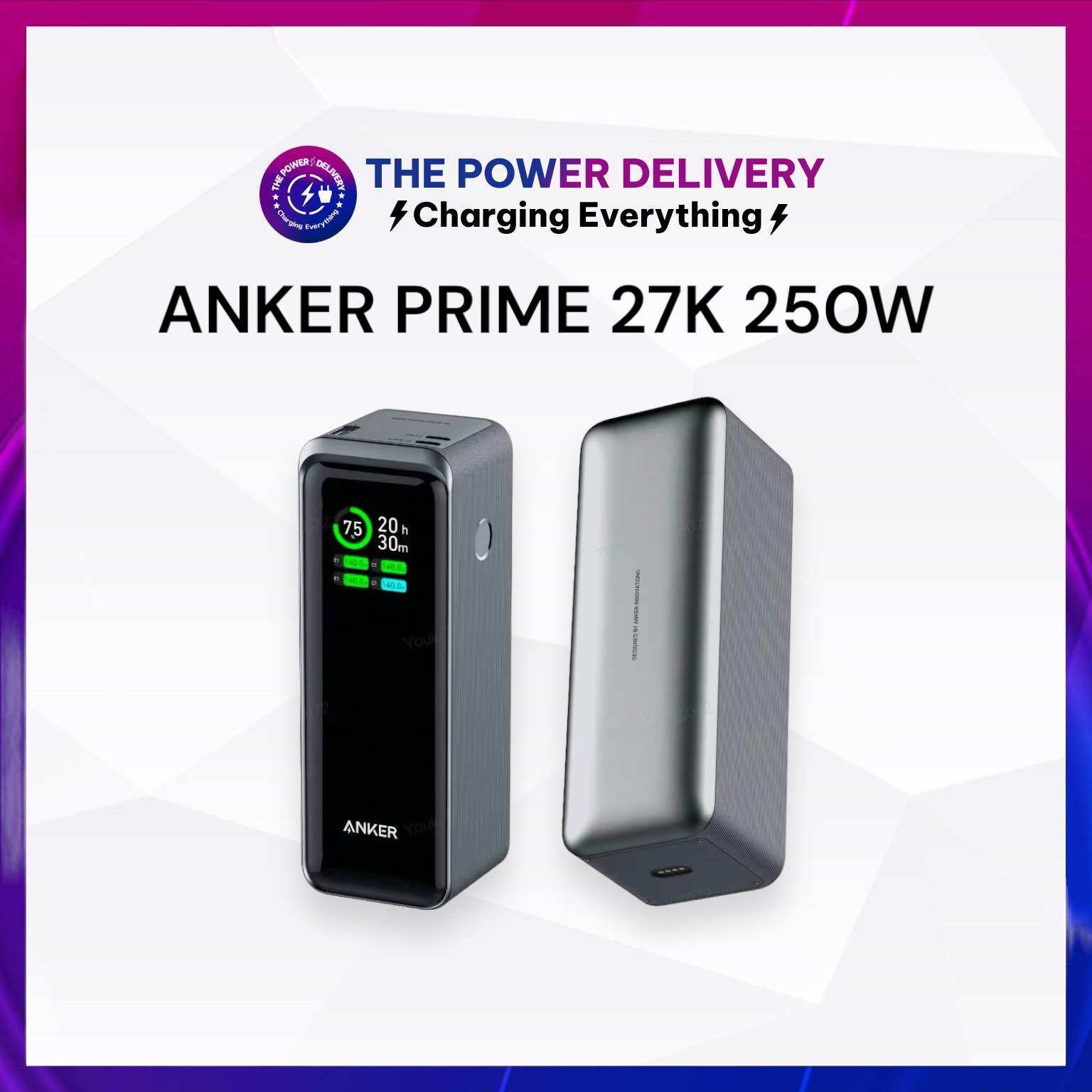 Pin dự phòng anker prime 27650mah 250w a1340, điều khiển qua app, pd 140w, dành cho laptop, điện thoại - bảo hành 12t