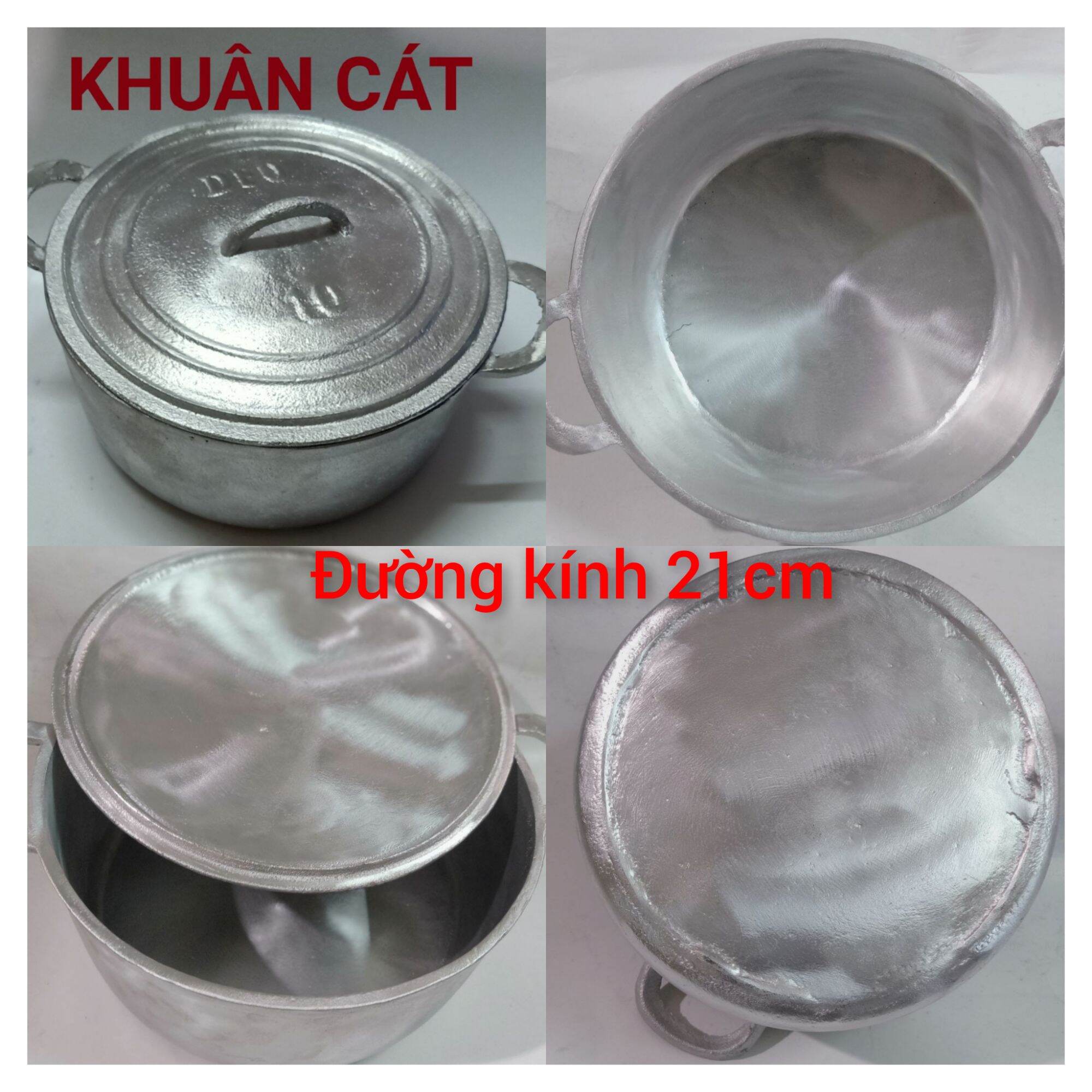 Nồi Gang Đúc số 10 Đã Được Mài Bóng đường kính 21CM