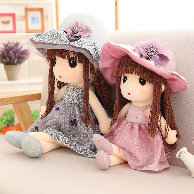 [Màu Hồng] Gấu Bông Búp Bê Quà Tặng Size 45cm