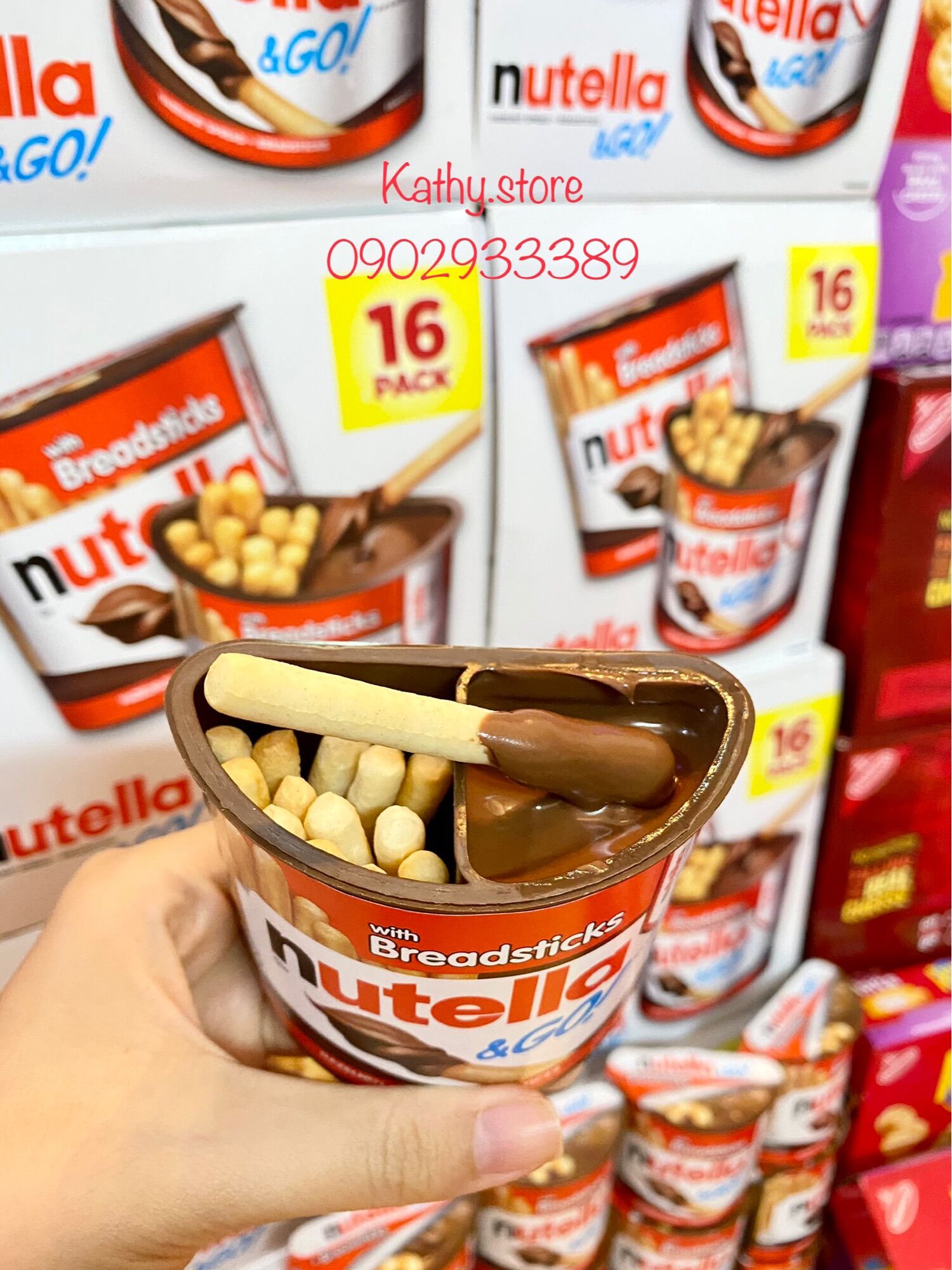 Bánh que chấm Socola Nutella & Go 52g của Mỹ