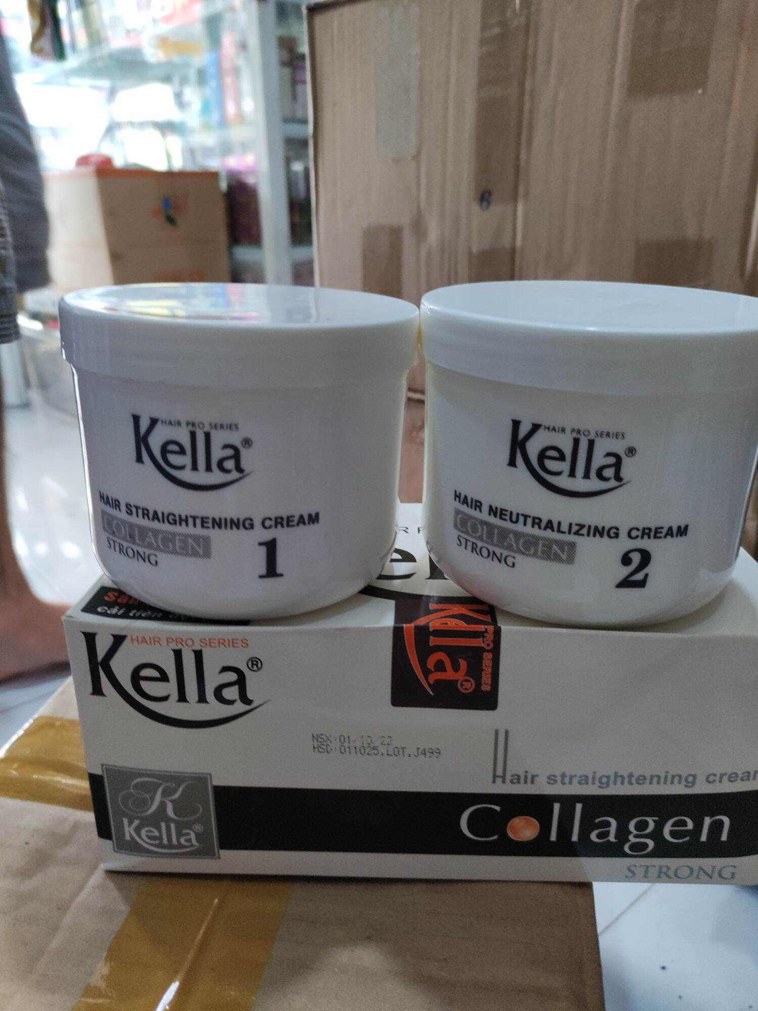 Thuốc duỗi ép tóc Kella xám 500ml