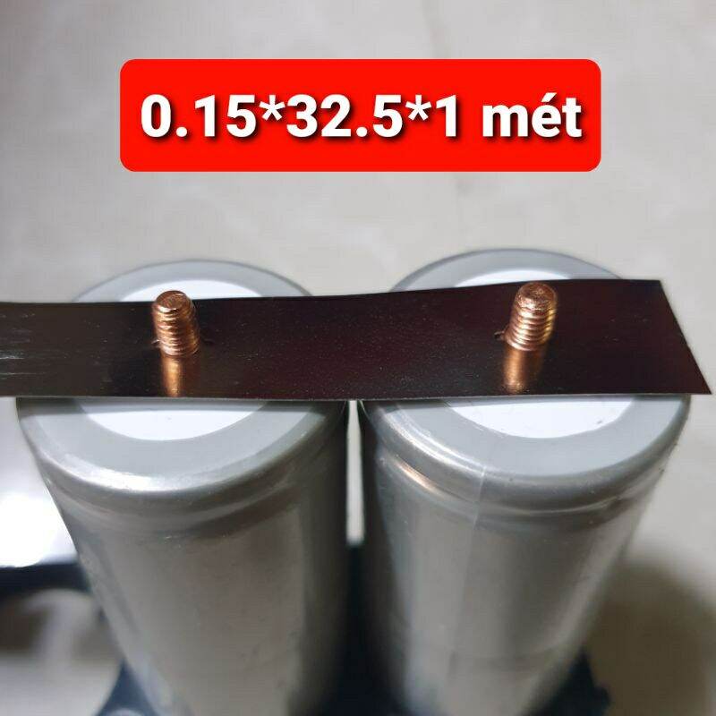 achun.vn - KẼM ĐƠN NỐI CELL 32650 vít - 0.15*15*32.5mm 15mm DÀI 01 Mét