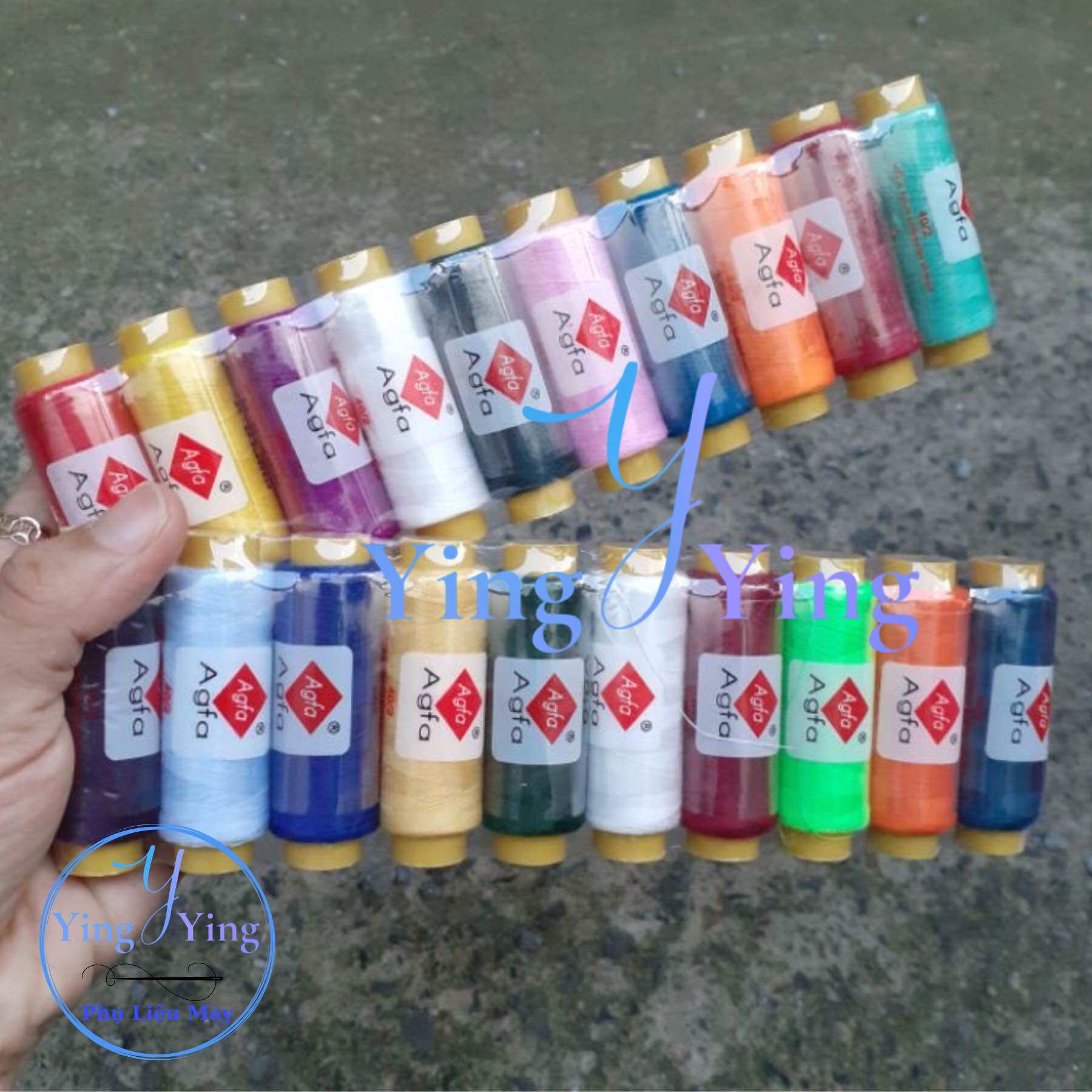 Chỉ May Agfa, chỉ may thông dụng giá rẻ - 1 vĩ 10 ống