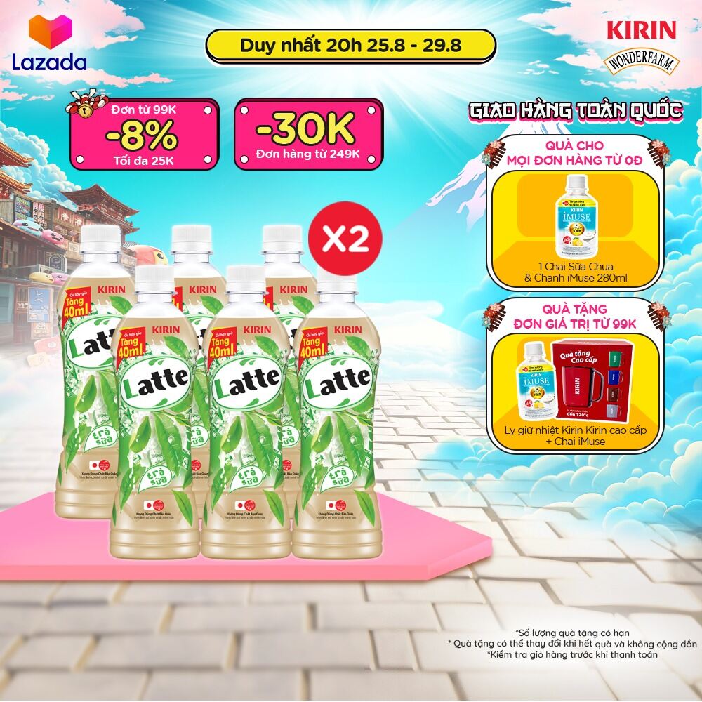 Combo 12 chai kirin latte trà sữa 440ml
