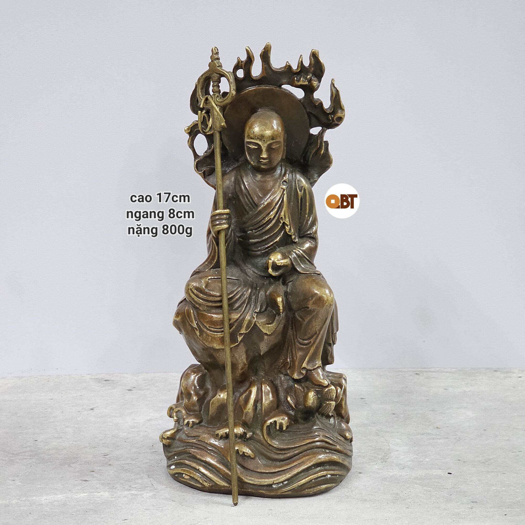 Phật địa tạng vương bồ tát size lớn bằng đồng phong thuỷ