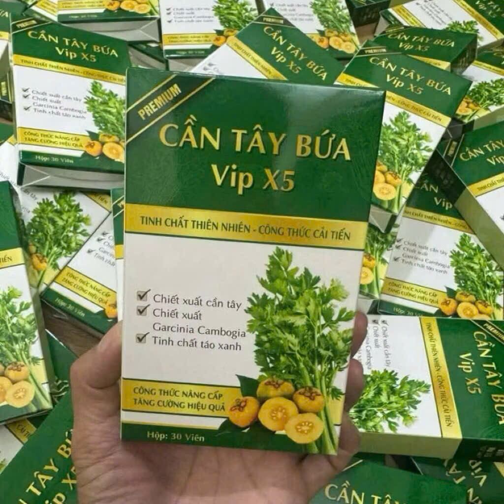 Bột Pha Cần Tây Tách Lẻ 30v (v.i.p5) Premium - Cần Tây Bùa Vip X5 - Tinh Chất Thiên Nhiên - Công Cải Tiến - Chiết Xuất Cần Tây - Garcinia Cambogia - Tinh Chất Táo Xanh - Hỗ Trợ 30 Vien