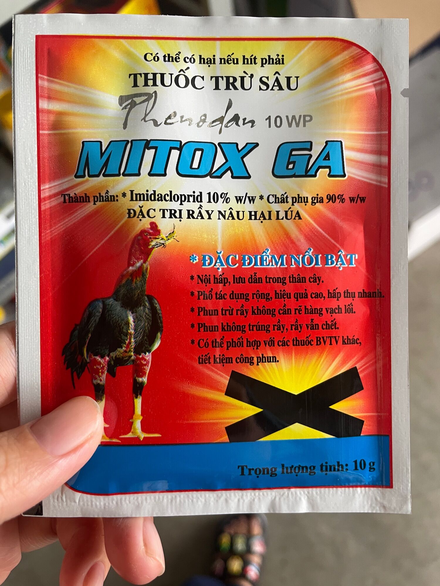 Thuốc trừ sâu MITOX GA thenodan 10WP ngừa rầy nâu, sâu hại và côn trùng chích hút