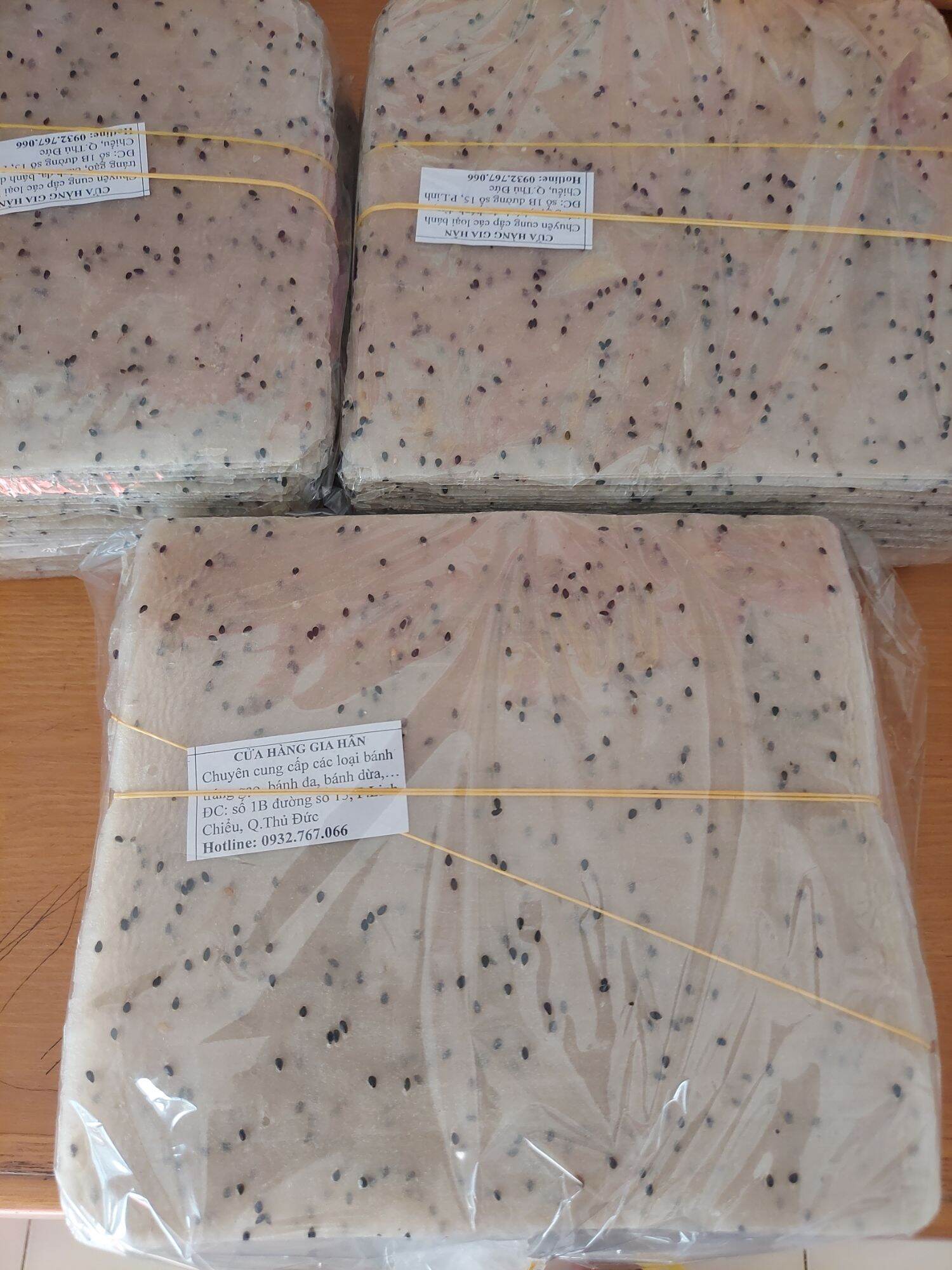 Bánh tráng nhúng mè đen Ninh Thuận (2kg /10 xấp nhỏ)