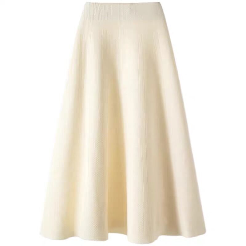 Chân váy len xoè cạp cao hot trend