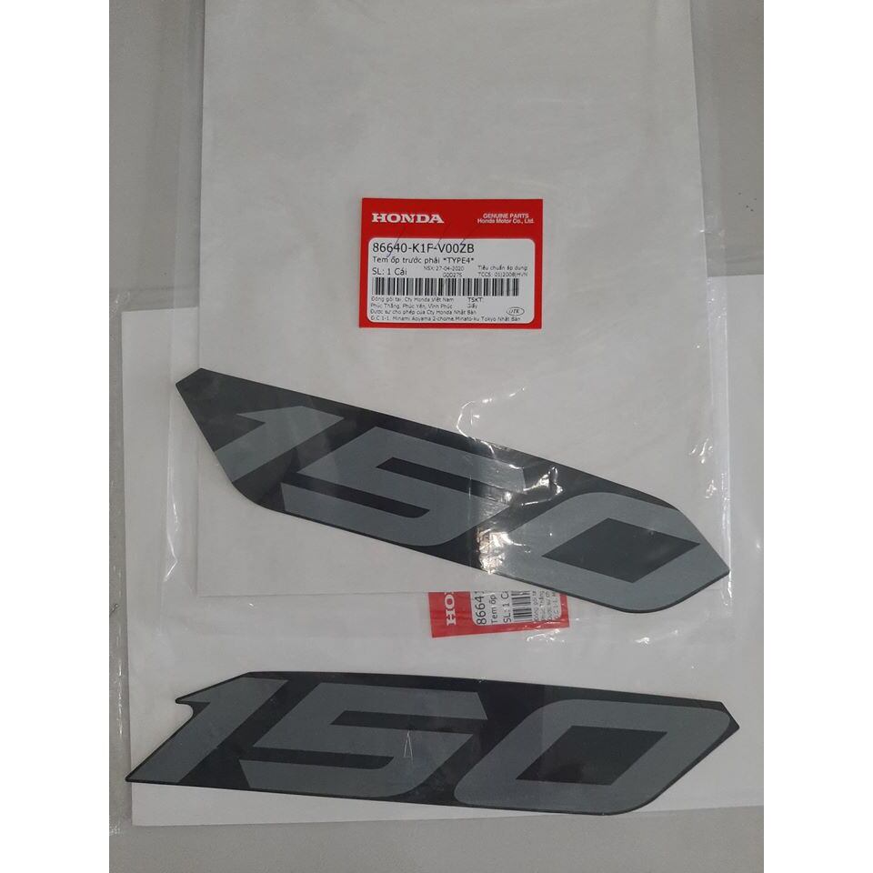 Tem chữ 150 xe air blade 2020 -2022chính hãng honda