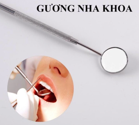 Gương nha khoa + cán nha khoa