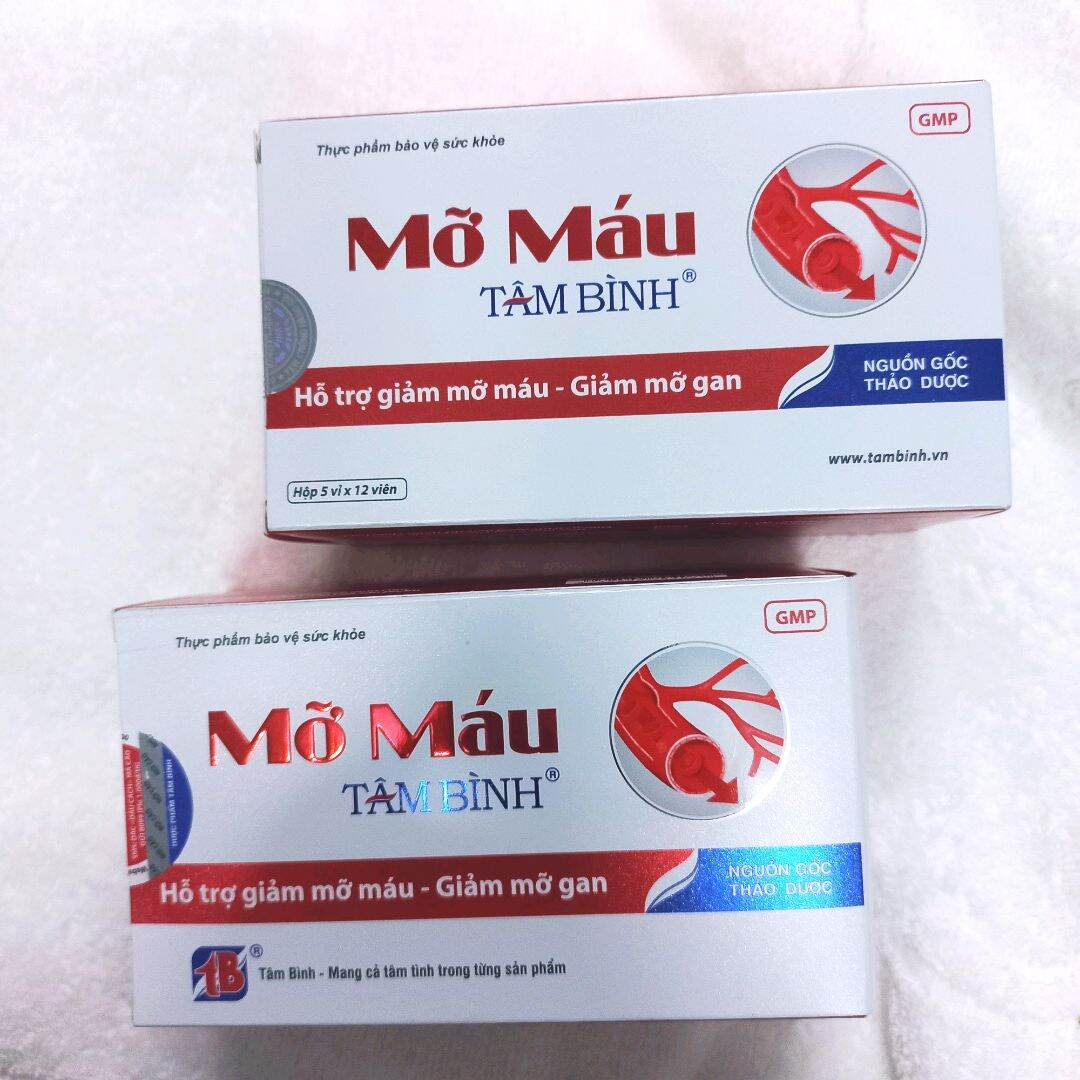 Mỡ máu TÂM BÌNH (hộp 60 viên) - Hỗ trợ giảm cholesterol gây xơ vữa mạch, bệnh tim mạch