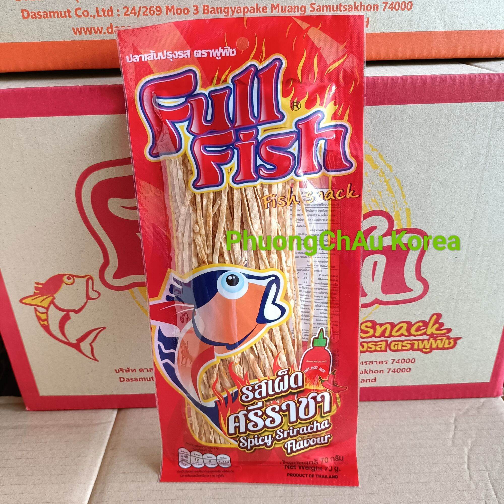 Snack cá khô sợi Full Fish Thái  Lan (gói 70g 5 vị)