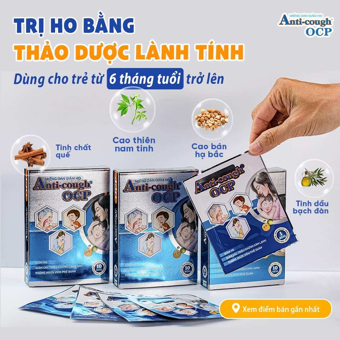 miếng dán giảm ho thảo dược anti cough