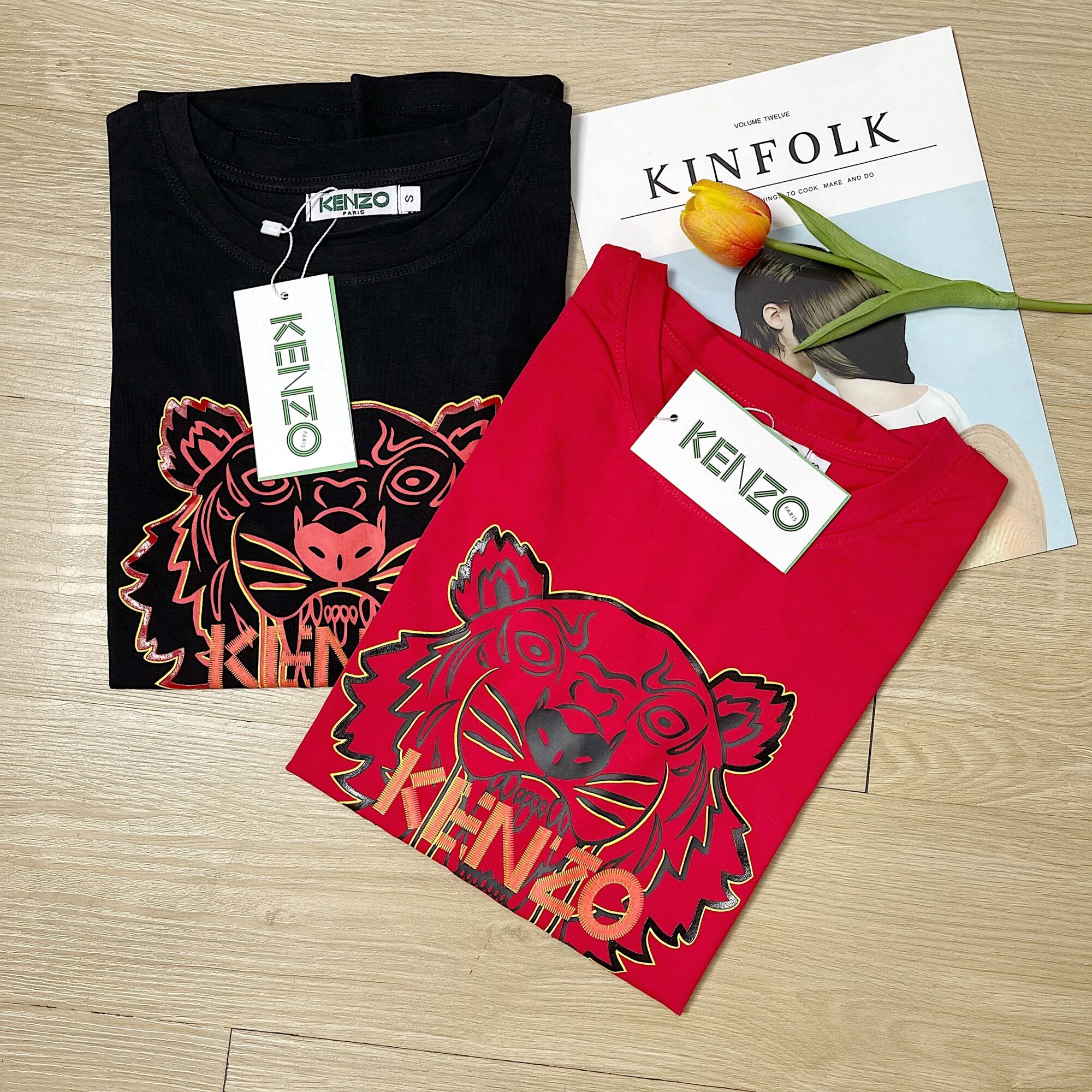 Áo thun KENZO hoạ tiết đầu hổ