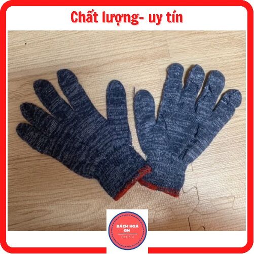 Găng tay lao động Găng tay bảo hộ sợi len màu xám 30g