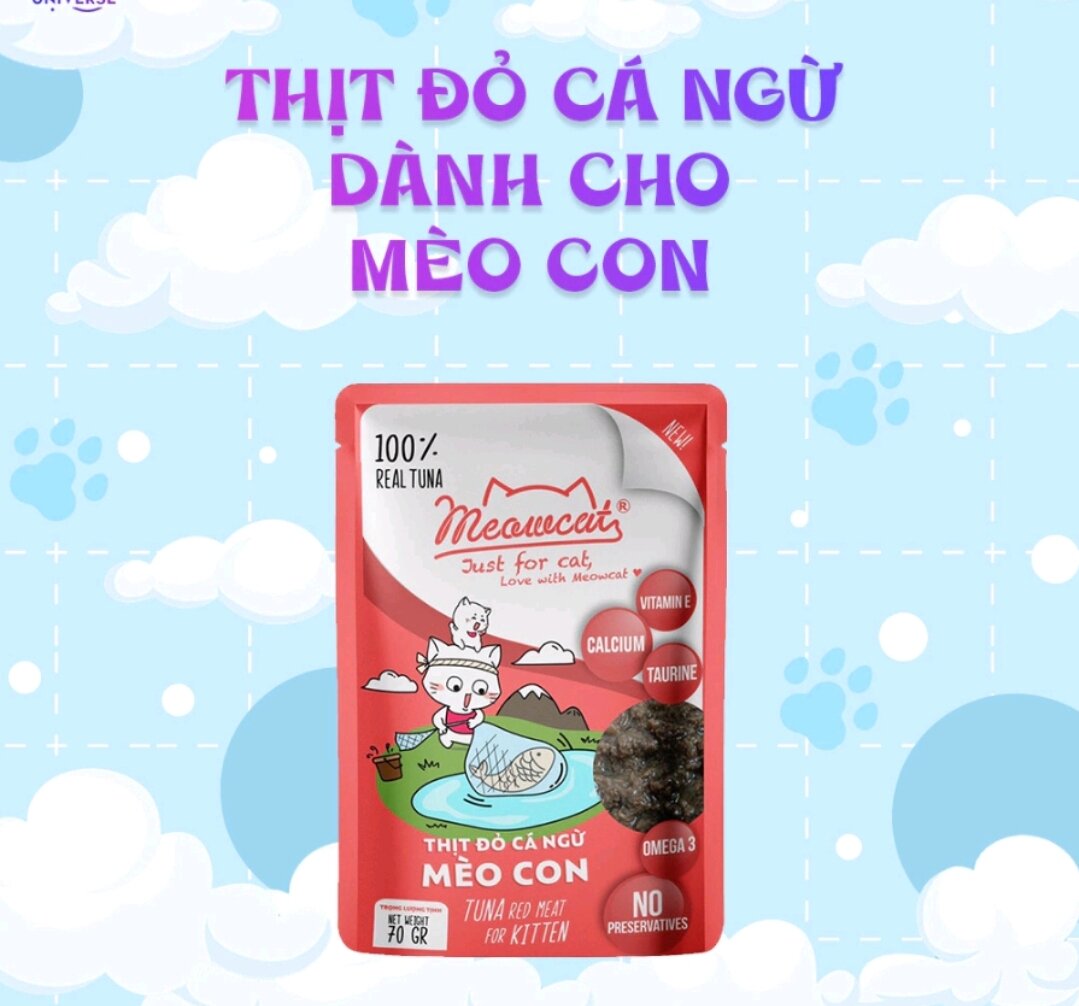 Pate meowcat 70g cho mèo 9 vị