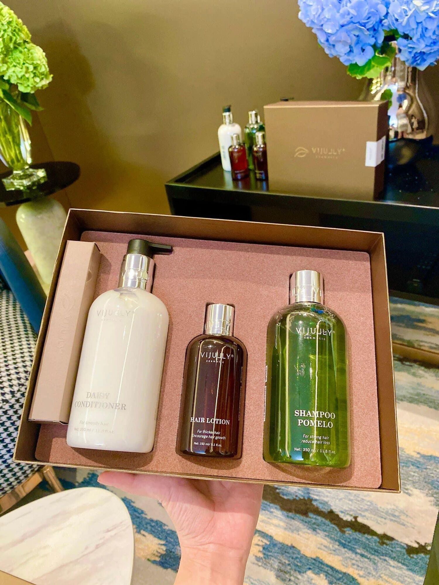 [TẶNG CỘT TÓC] ComBo Vijully 3in1 Bộ Dầu Gội và Kem Xả  và Tinh dầu bưởi