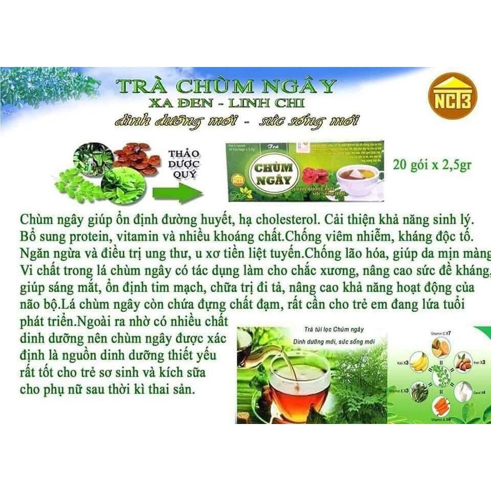 Trà túi lọc chùm ngây (hộp 20 gói)