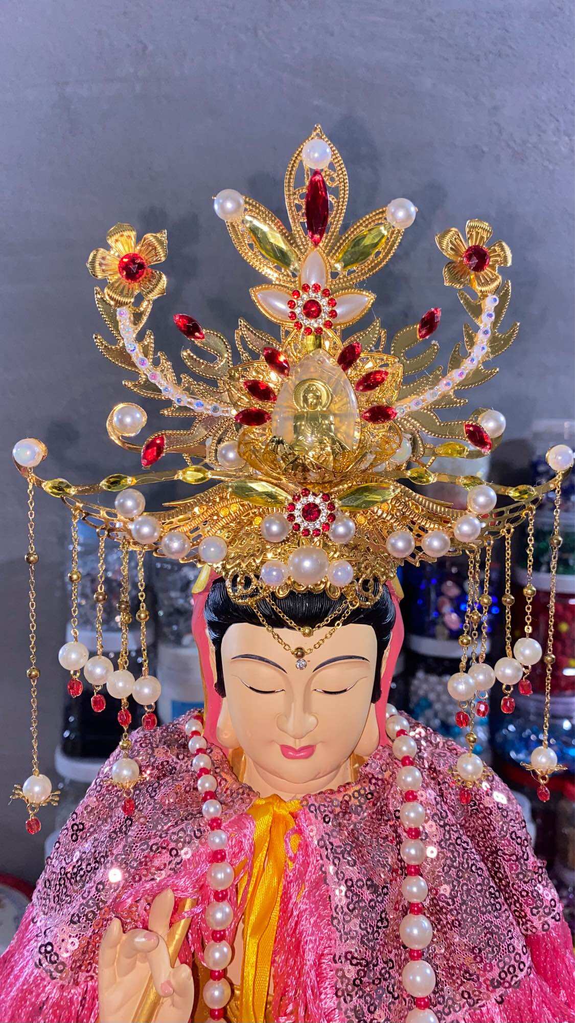 Áo choàng mẹ quan âm ( tượng 30-40cm)